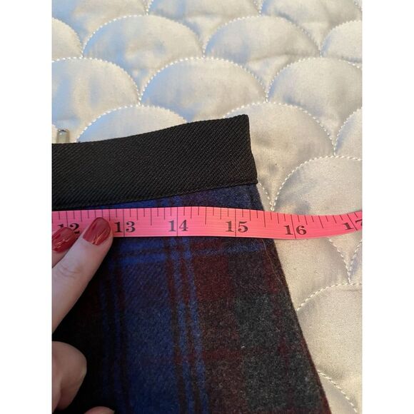 DOUBLE ZERO Size M Plaid Wool Blend Mini Skirt NEW WITH TAGS - Picture 5 of 6